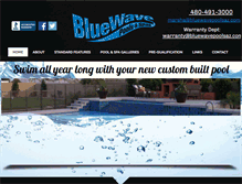 Tablet Screenshot of bluewavepoolsaz.com